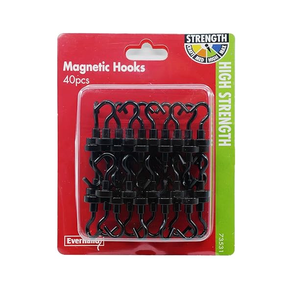 Magnetic-Hooks-40-Pieces-Black-for-Hanging-Signs-Lights-Tools-Christmas-and-Garden-Decorations-for-Metal-and-gutte-B0DN6NZ73Z