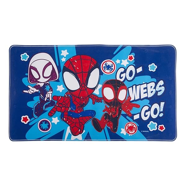 Marvel-Spider-Man-Spidey-Bath-Mat-Non-Slip-TPE-Material-Rectangular-Design-for-Kids-12m-Blue-B0F4KDDTZ9