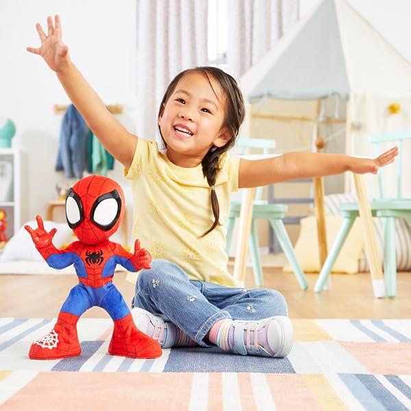 Marvel-Spidey-and-His-Super-Friends-Dance-Crawling-Fun-Spidey-Interactive-Plush-Toy-English-Version-B0D31QT122-5