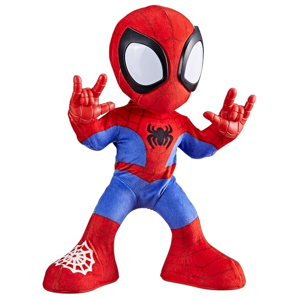 Marvel-Spidey-and-His-Super-Friends-Dance-Crawling-Fun-Spidey-Interactive-Plush-Toy-English-Version-B0D31QT122
