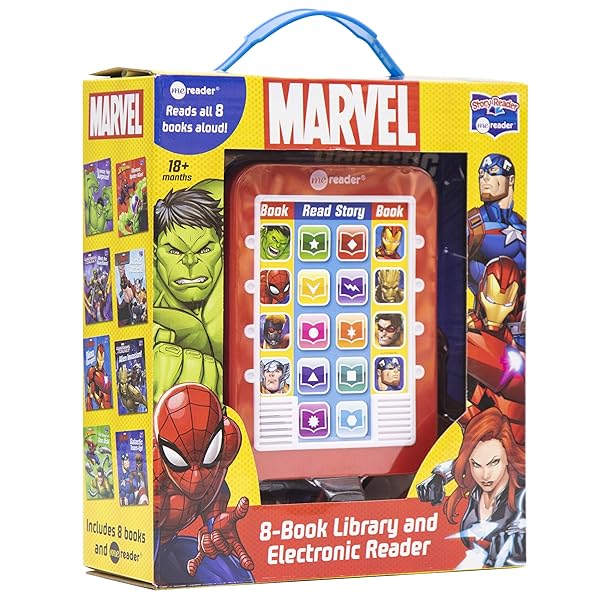 Marvel-Super-Heroes-Spider-man-Avengers-Guardians-and-More-Me-Reader-Electronic-Reader-with-8-Book-Library-PI-Ki-1503748057