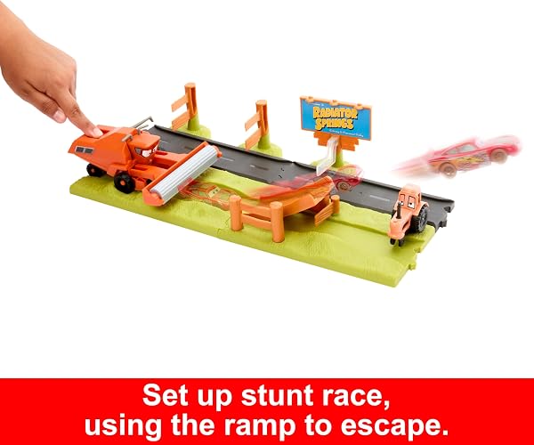 Mattel-Disney-and-Pixar-Cars-Frank-Escape-Stunt-Race-Playset-B0CB6N8X9H-3