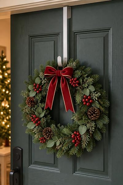 Metal-Wreath-Hanger-Over-Door-Hook-Silver-295cm-Christmas-Decoration-B0HMLQPFL1-2