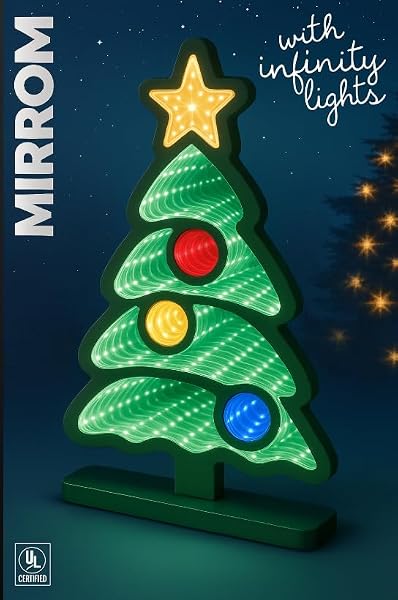 Mirror-Infinity-LED-Christmas-Tree-Light-Battery-Powered-28cm-Decorative-Holiday-Display-with-Timer-Red-Yellow-Blue-O-B0G1C4Q2P1-2