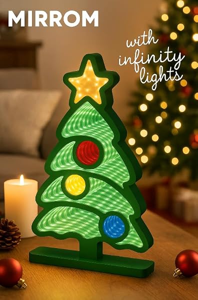Mirror-Infinity-LED-Christmas-Tree-Light-Battery-Powered-28cm-Decorative-Holiday-Display-with-Timer-Red-Yellow-Blue-O-B0G1C4Q2P1-3