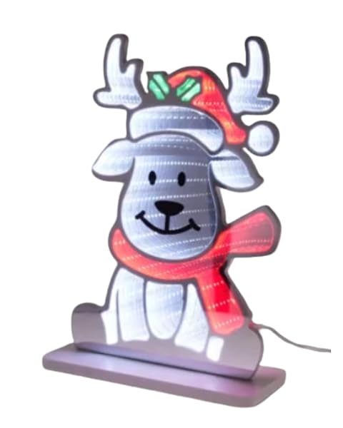 Mirror-Infinity-LED-Reindeer-Light-Decoration-Indoor-Outdoor-PVC-37cm-x-22cm-156-Red-White-Green-LEDs-5M-Lead-Wire-B0G1CM6DHT-3