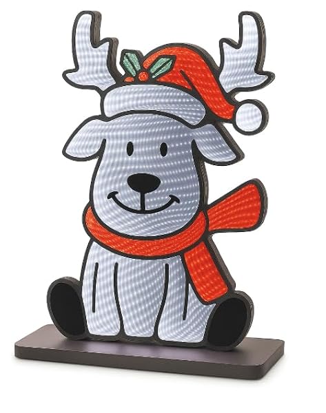 Mirror-Infinity-LED-Reindeer-Light-Decoration-Indoor-Outdoor-PVC-37cm-x-22cm-156-Red-White-Green-LEDs-5M-Lead-Wire-B0G1CM6DHT