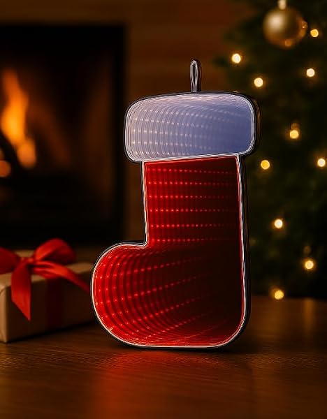 Mirror-LED-Infinity-Light-Christmas-Stocking-Design-3-x-AA-Battery-Operated-Timer-Red-and-White-Lights-PVC-Construct-B0G49H3ZCG-3