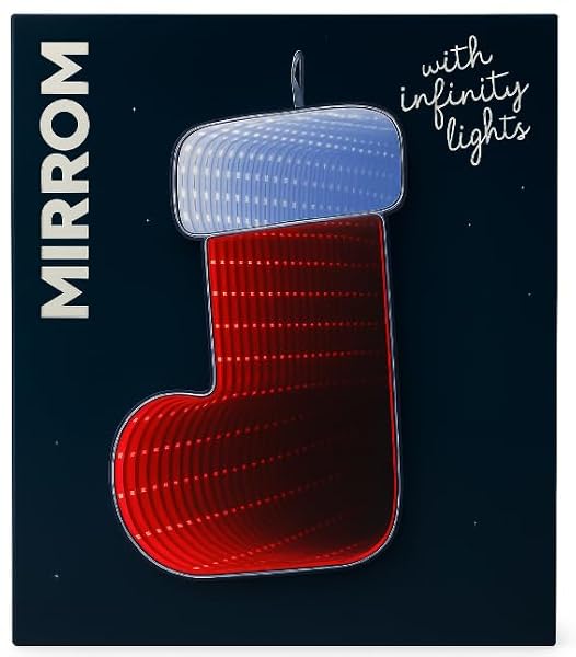 Mirror-LED-Infinity-Light-Christmas-Stocking-Design-3-x-AA-Battery-Operated-Timer-Red-and-White-Lights-PVC-Construct-B0G49H3ZCG