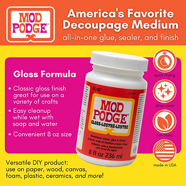 Mod-Podge-CS11201-Waterbase-Sealer-Glue-Decoupage-Finish-8-oz-Gloss-B003W0XR8M-2