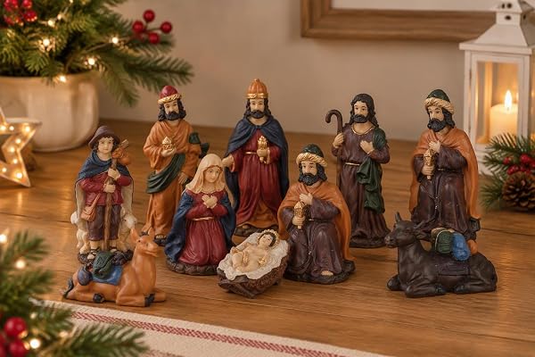 Nativity-Scene-Figures-Polystone-Set-of-9-34-x-34-cm-Christmas-Baby-Jesus-B0HMJW5H7C-2