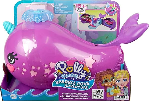 Polly-Pocket-Sparkle-Cove-Adventure-Dolls-Toy-Boat-Playset-Narwhal-Adventurer-with-2-Micro-Dolls-3-Dissolvable-Pearl-B0BLJSV4S1-6