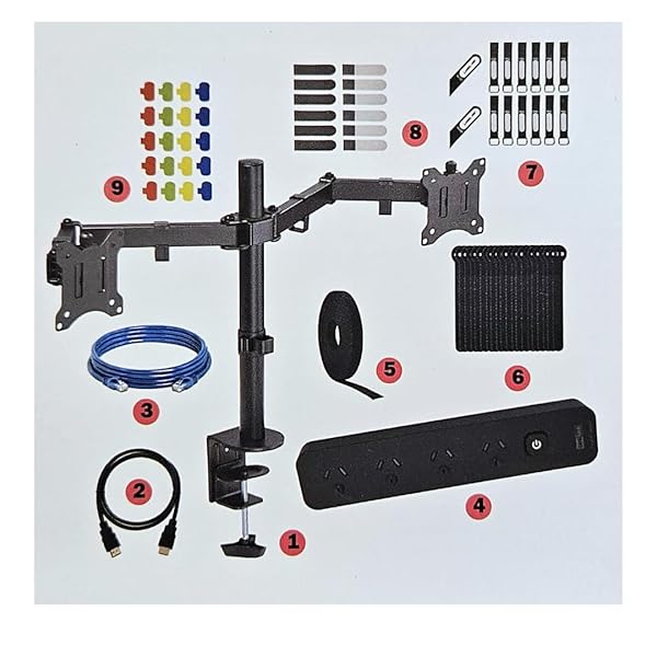 Professional-Dual-Monitor-Mount-17-32-inch-Screens-Full-Motion-Arms-with-70-Piece-Cable-Management-Kit-with-HDMI-CAT6-B0F3CB3HYM