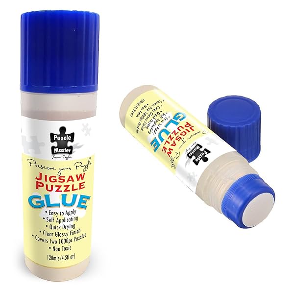 Puzzle-Master-Jigsaw-Puzzle-Glue-Non-Toxic-Puzzle-Glue-Clear-and-Quick-Drying-with-Self-Applicator-Covers-Two-1000pc-B08X47KDL5