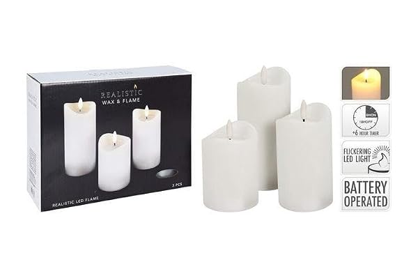 Realistic-LED-Flameless-Candles-White-Wax-Set-of-3-AA-Battery-Operated-Timer-Function-Flickering-Light-70x70x100-1-B0FT77N993