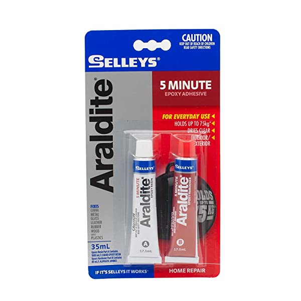 Selleys Araldite 5 Minute Epoxy Adhesive 35 ml, Clear Rissamelt