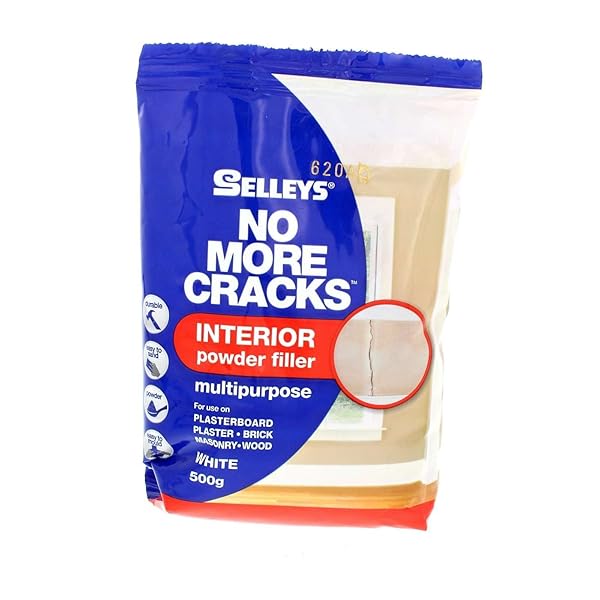 Selleys-No-More-Cracks-Interior-Powder-Filler-White-500g-Multipurpose-for-Plaster-Brick-Wood-B0784MSGPX