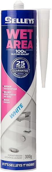 Selleys-Wet-Area-Silicone-Sealant-300-g-White-B097P98YTG
