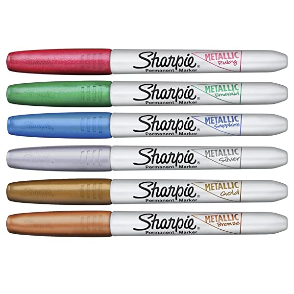 Sharpie-Metallic-Permanent-Markers-Fine-Point-Assorted-colours-6-Count-B07DPLQJVN-3