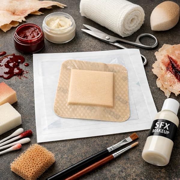 Silicone-Dressing-Band-Aid-for-Movie-Effects-Makeup-Costume-75-x-75cm-Pack-of-10-Pieces-Horror-Dress-up-Training-B0GR2GHKF1-2