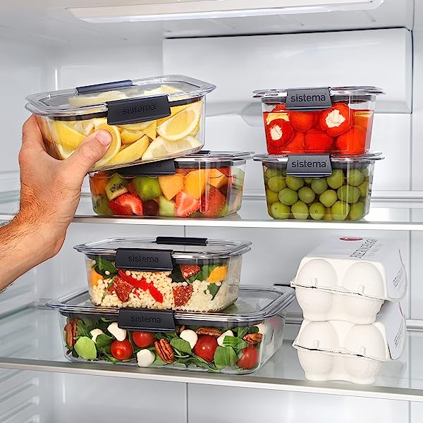 Sistema-55105-Brilliance-TRITAN-Food-Storage-Container-380-ml-Clear-With-Grey-Clips-and-Seal-B07DF12N45-2