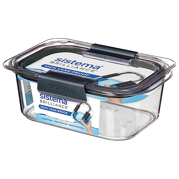 Sistema-Brilliance-Food-Storage-Container-920-ml-Leakproof-Tritan-Stackable-Food-Prep-Container-with-Lid-BPA-Free-B07DDZTS9C