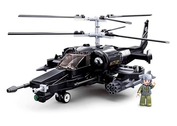 Sluban-Army-Blackshark-Combat-Helicopter-Building-Blocks-330-Piece-Set-B083R2JBDK