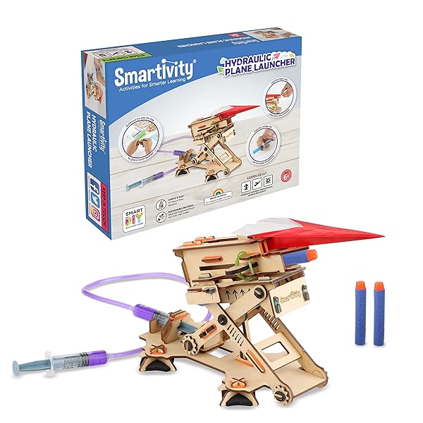 Smartivity-Hydraulic-Plane-Launcher-for-6-Years-Boys-and-Girls-STEM-Learning-Educational-and-Construction-Activity-T-B08J3XJ1GK