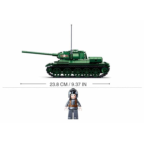 Soviet-T34-85-Tank-497-Pieces-Sluban-Interlocking-Blocks-Play-Set-SL95852-B0B14TZFZK-3