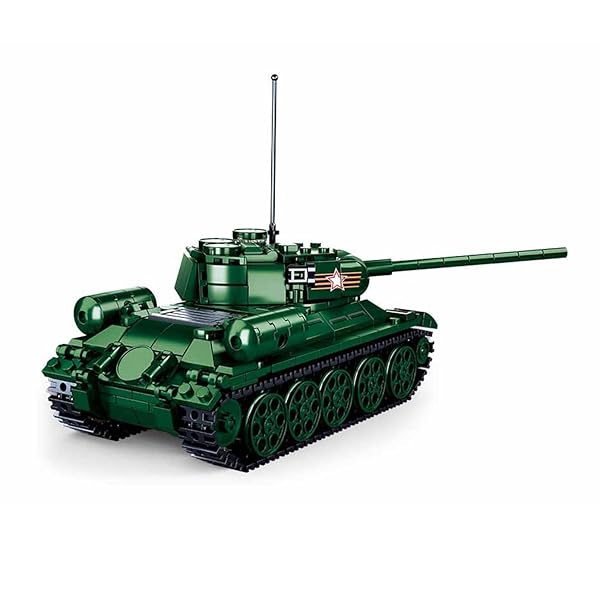 Soviet-T34-85-Tank-497-Pieces-Sluban-Interlocking-Blocks-Play-Set-SL95852-B0B14TZFZK-4