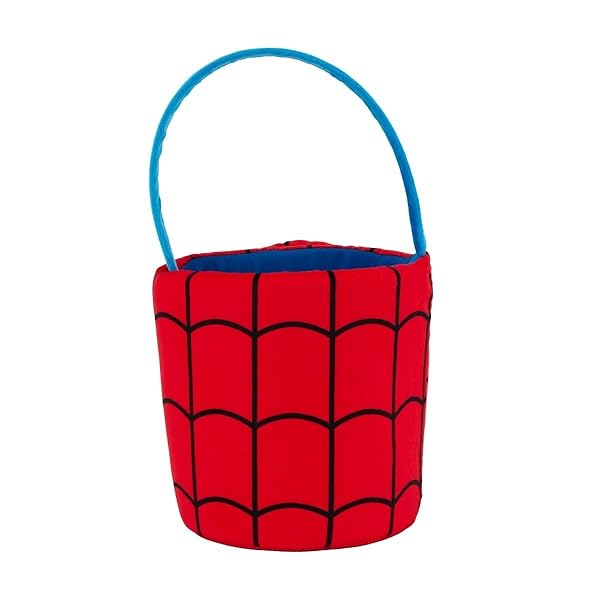 Spider-Man-Easter-Basket-with-Handle-Red-and-Blue-1778-cm-Height-for-Easter-Sunday-egg-hunt-and-toy-storage-bag-perfe-B0F24L3JYH-3