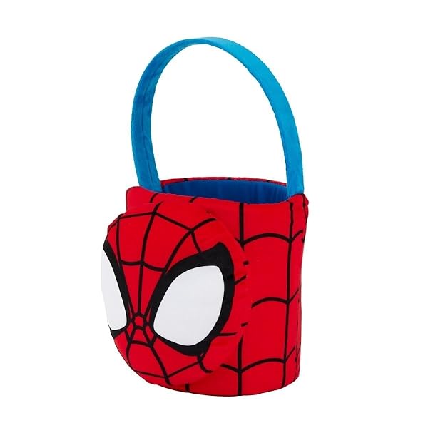 Spider-Man-Easter-Basket-with-Handle-Red-and-Blue-1778-cm-Height-for-Easter-Sunday-egg-hunt-and-toy-storage-bag-perfe-B0F24L3JYH-5