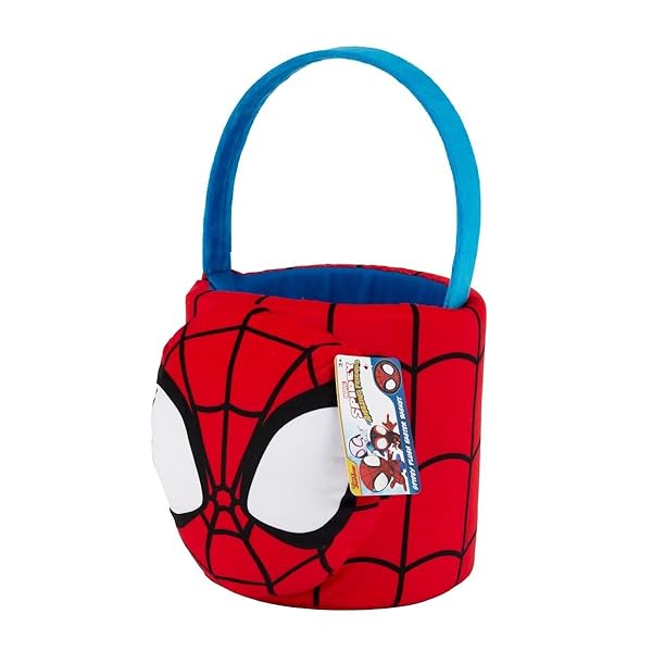 Spider-Man-Easter-Basket-with-Handle-Red-and-Blue-1778-cm-Height-for-Easter-Sunday-egg-hunt-and-toy-storage-bag-perfe-B0F24L3JYH