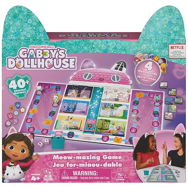 Spin-Master-Games-Gabbys-Dollhouse-Meow-Mazing-Board-Game-Based-on-The-DreamWorks-Netflix-Show-with-4-Kitty-Headband-B09NF78XBZ-8