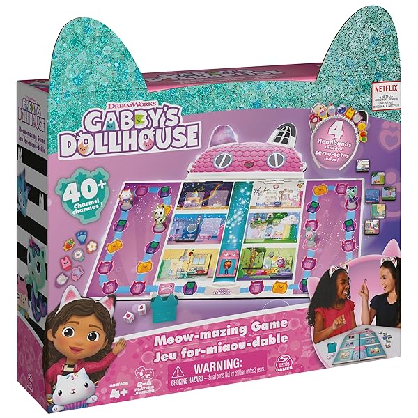 Spin-Master-Games-Gabbys-Dollhouse-Meow-Mazing-Board-Game-Based-on-The-DreamWorks-Netflix-Show-with-4-Kitty-Headband-B09NF78XBZ