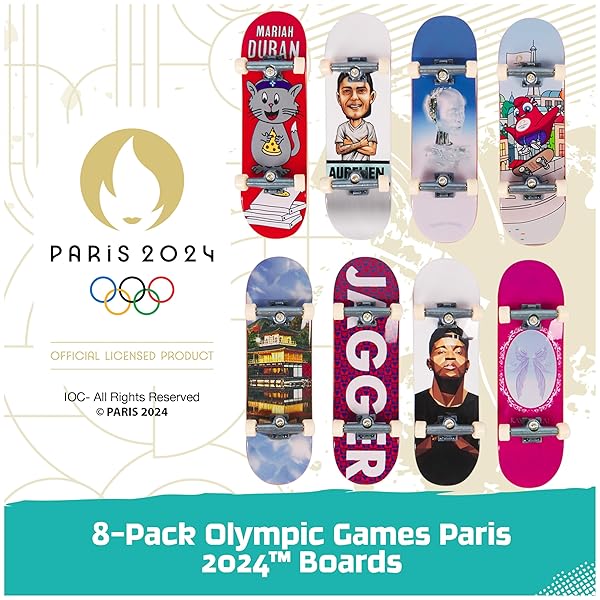 Tech-Deck-Competition-Legends-8-Pack-Fingerboards-with-Collectible-Cards-Olympic-Games-Paris-2024-Customizable-Mini-S-B0CCW54W4P-2