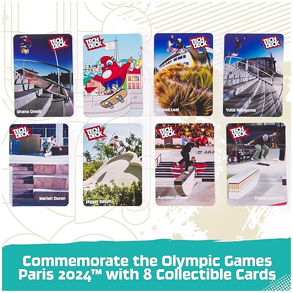 Tech-Deck-Competition-Legends-8-Pack-Fingerboards-with-Collectible-Cards-Olympic-Games-Paris-2024-Customizable-Mini-S-B0CCW54W4P-5