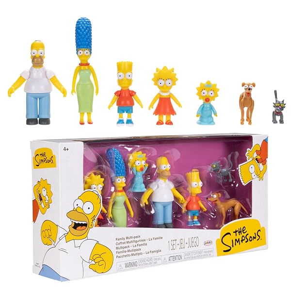 The-Simpsons-Action-Figures-Family-Multi-Pack-25-Scale-Figures-Includes-Homer-Marge-Bart-Lisa-Maggie-Santas-B0CQMHK33C