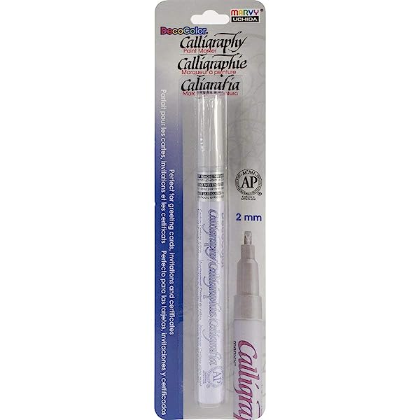UCHIDA-125-C-SLV-Marvy-Chisel-Point-Pen-Tip-Calligraphy-Paint-Marker-Silver-B000S176TO