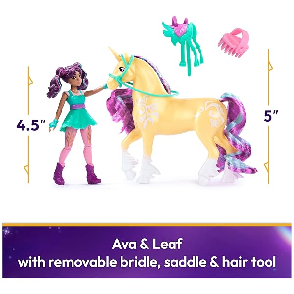 Unicorn-Academy-Ava-Leaf-Set-with-2-Riding-Accessories-Hair-Styling-Tool-Dolls-Unicorn-Toys-for-Girls-Ages-4-and-B0CSF1YKLT-3