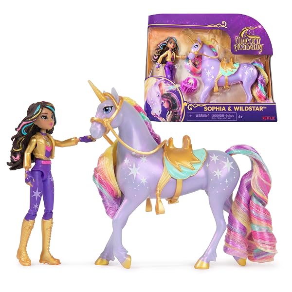 Unicorn-Academy-Sophia-and-Wildstar-Set-with-2-Riding-Accessories-and-Hair-Styling-Tool-Dolls-and-Unicorn-Toys-for-Gir-B0CSF24BJT