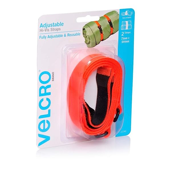 VELCRO-Brand-Hi-Vis-Straps-Fully-Adjustable-and-Reusable-25mm-x-644mm-Fluro-Orange-Pack-of-2-B07821GDQL-2