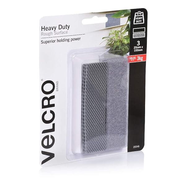 Velcro-Heavy-Duty-Hook-Loop-Rough-Surface-Tape-25-x-100-mm-Size-Grey-Pack-of-3-B0782WN8L2-2