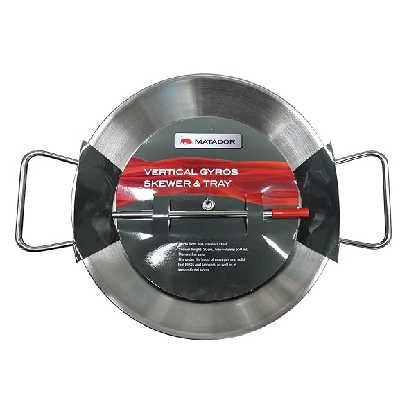 Vertical-Gyros-Skewer-and-Tray-304-Stainless-Steel-550mL-Capacity-20cm-Skewer-Height-Dishwasher-Safe-Greek-BBQ-Charc-B0GMX6KL1K-2