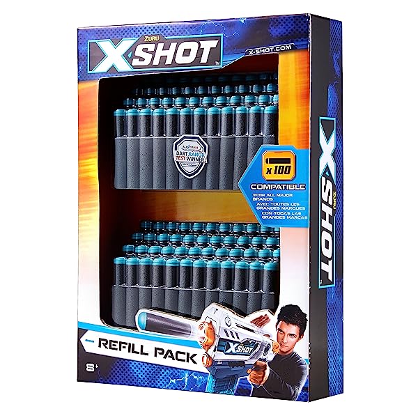X-Shot-Excel-Universally-Compatible-Foam-Darts-Refill-Pack-100-Darts-by-ZURU-Multicolor-B01IO962T6-2