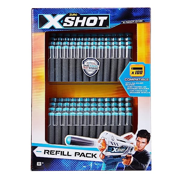 X-Shot-Excel-Universally-Compatible-Foam-Darts-Refill-Pack-100-Darts-by-ZURU-Multicolor-B01IO962T6