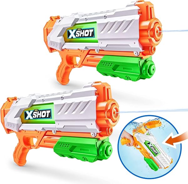 X-Shot-Water-Fast-Fill-Medium-Water-Blaster-2-Pack-by-ZURU-Watergun-2-Pack-X-Shot-Water-Blaster-Fills-with-Water-in-B0B4RWP5WF