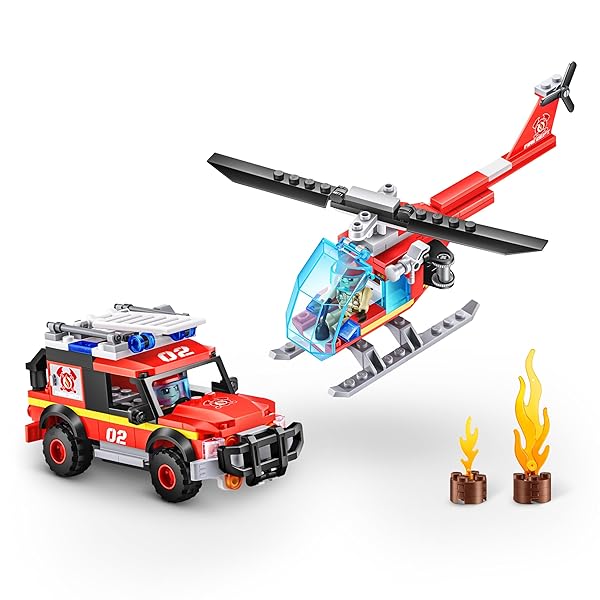 ZURU-MAX-Build-City-Fire-Playset-265-Bricks-B0CQJVRFHF-2