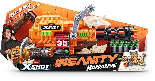 ZURU-XSHOT-Insanity-Horror-Fire-Dread-Hammer-with-48-Darts-B0D912WDJ5